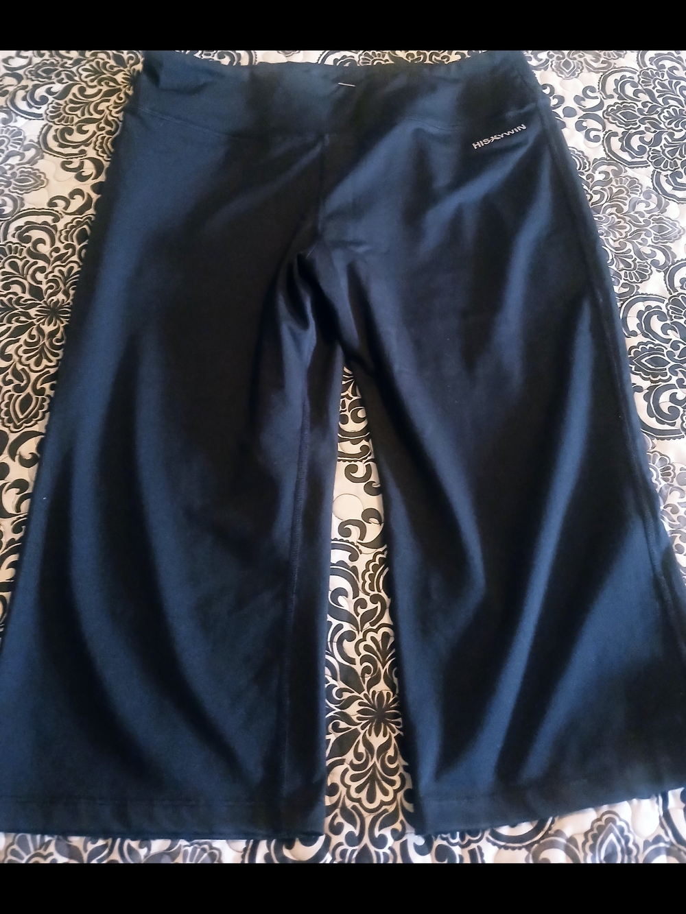 Hibdonwear Black Wide-Leg Athletic Pants